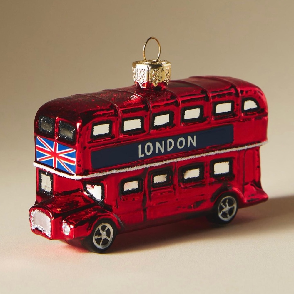 Anthropologie London Bus Double Decker Ornament